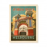 Iconic Melbourne 6" x 8" Print Luna Park, St Kilda Beach